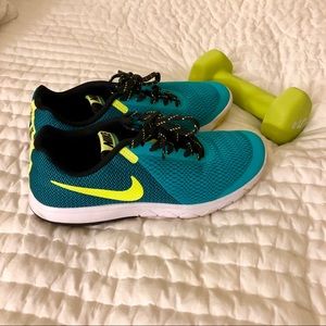 Turquoise Nike sneakers